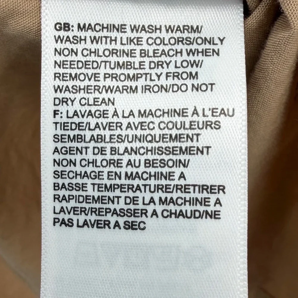The North Face Button Up Mens XL Tan Short Sleeve NF0A55MP Embroidered Triangle